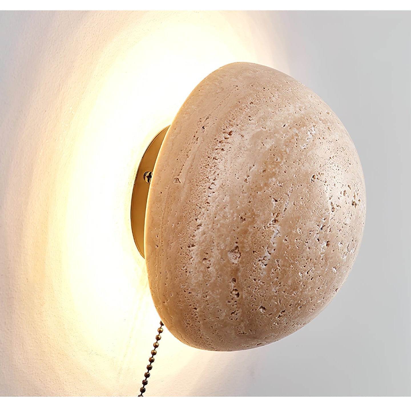 Nyvarion Minimalist Travertine Wall Light - Letslighting