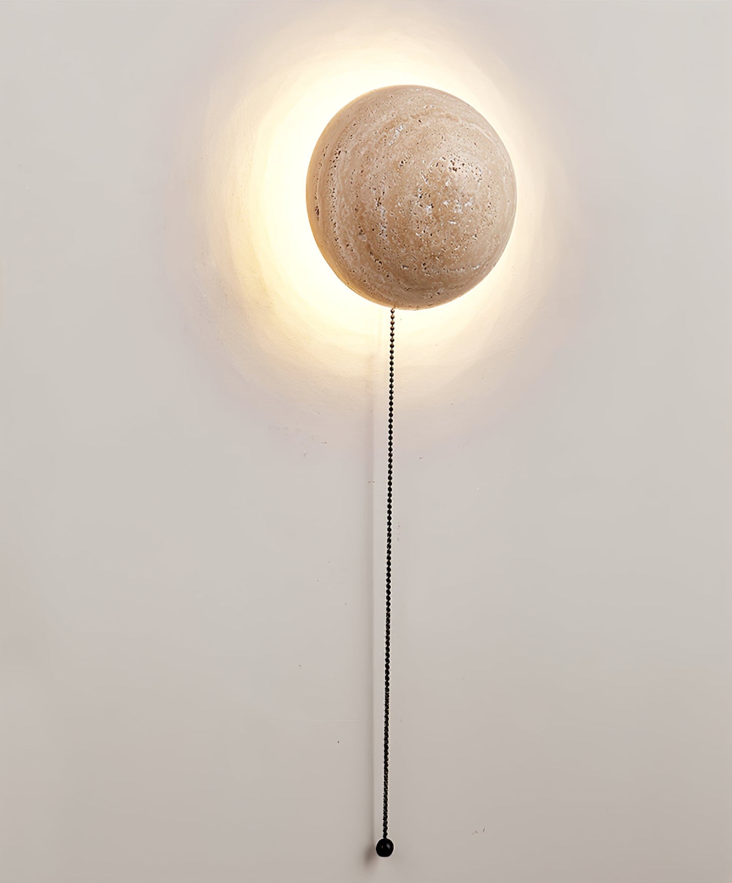 Nyvarion Minimalist Travertine Wall Light - Letslighting