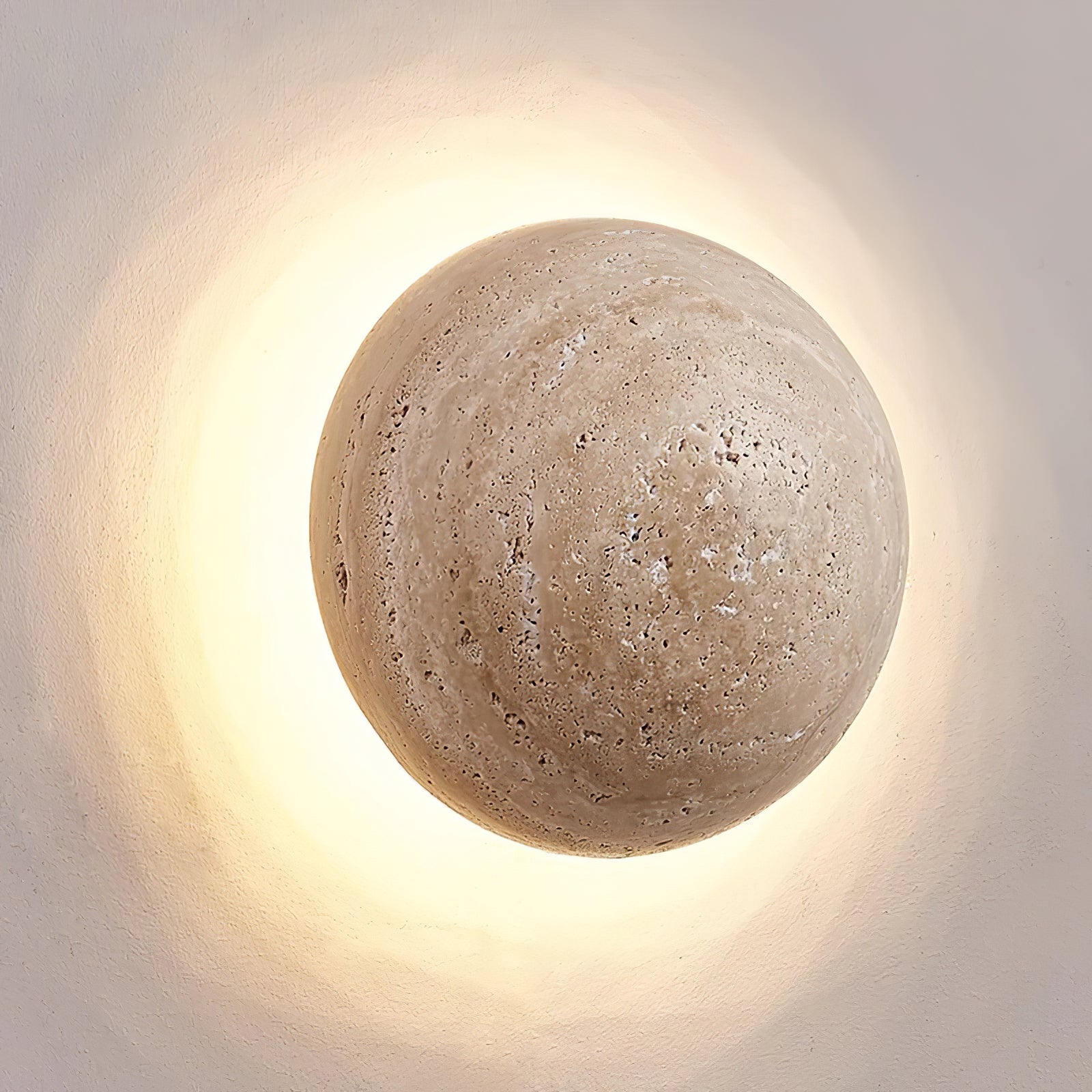 Nyvarion Minimalist Travertine Wall Light - Letslighting