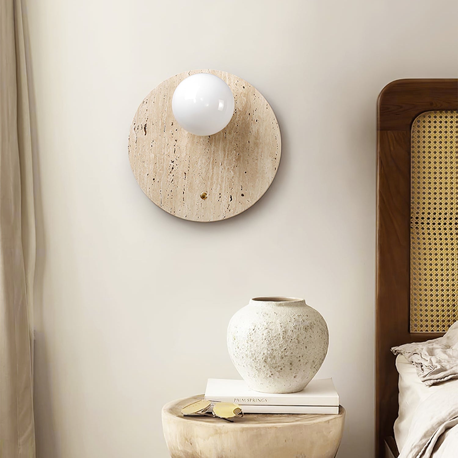 Syloryra Minimalist Travertine Wall Light - Letslighting