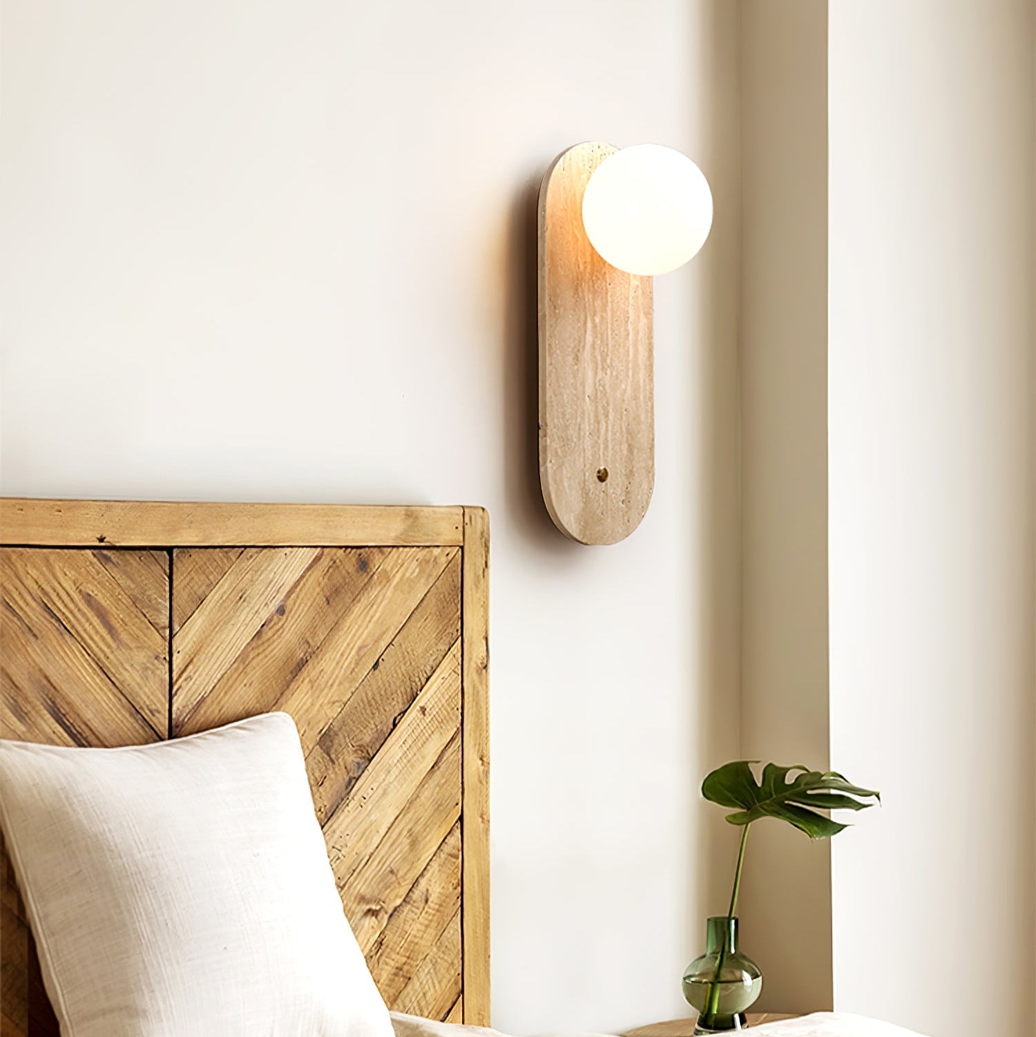 Syloryra Minimalist Travertine Wall Light - Letslighting
