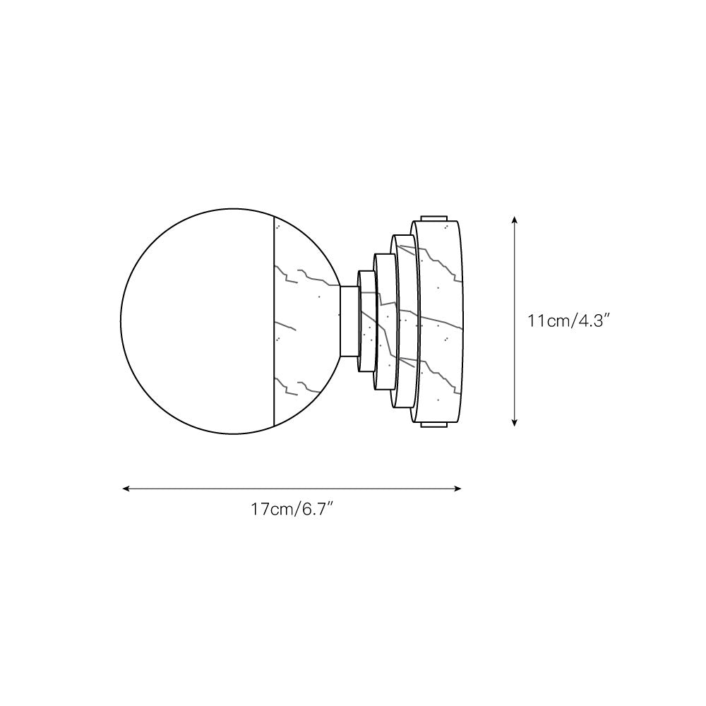 Nythee Modern Minimalist Brass Marble Wall Lamp - Letslighting