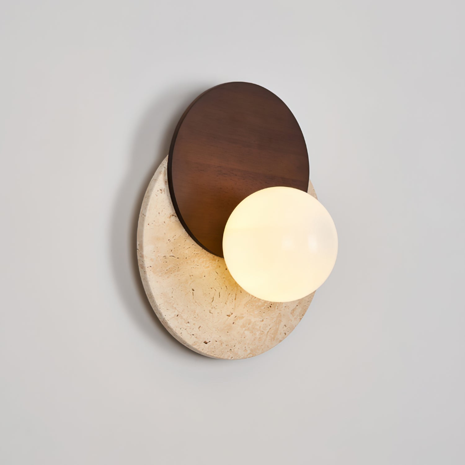 Eclipse Wall Lamp Overlapping Travertine - Letslighting