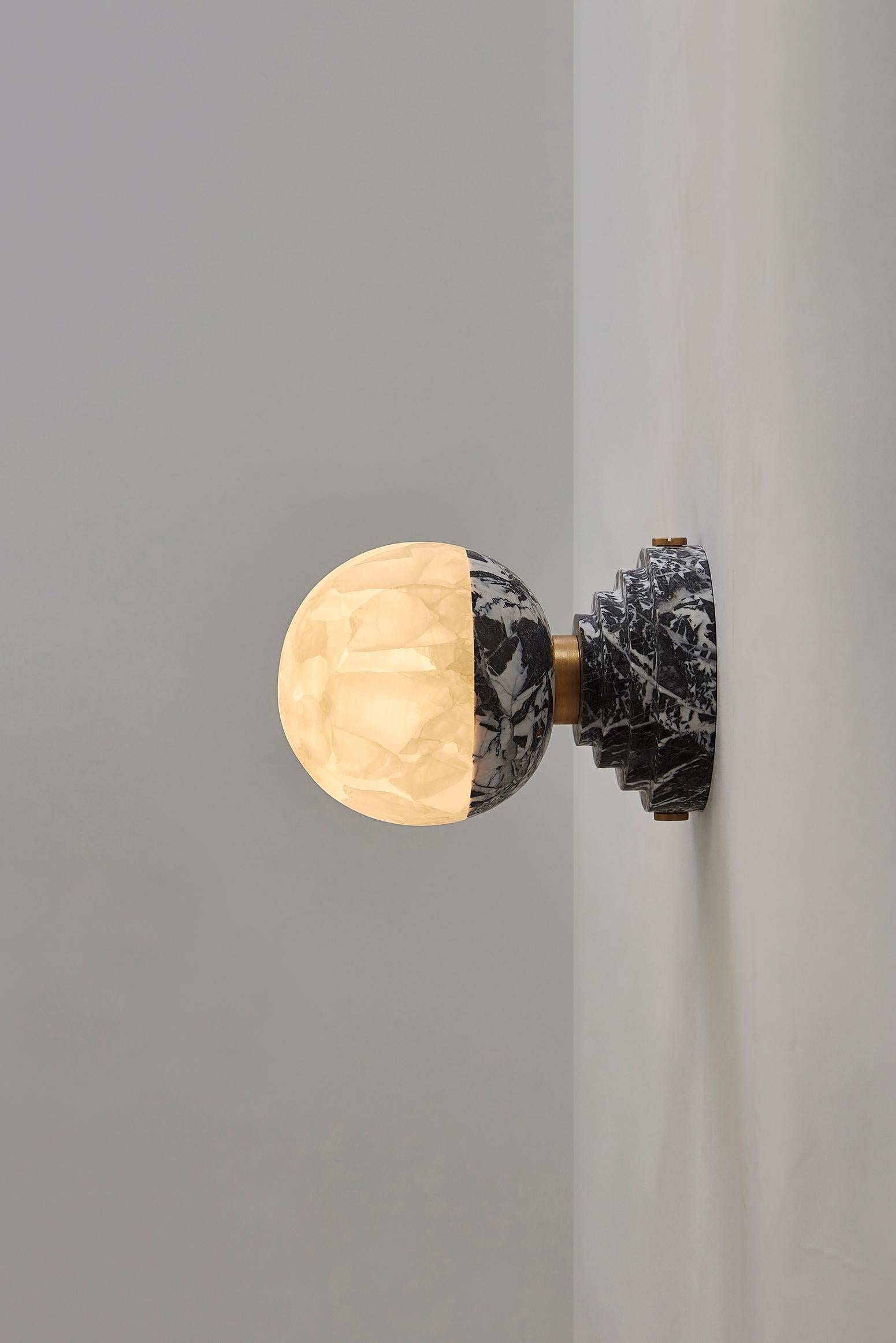 Nythee Modern Minimalist Brass Marble Wall Lamp - Letslighting