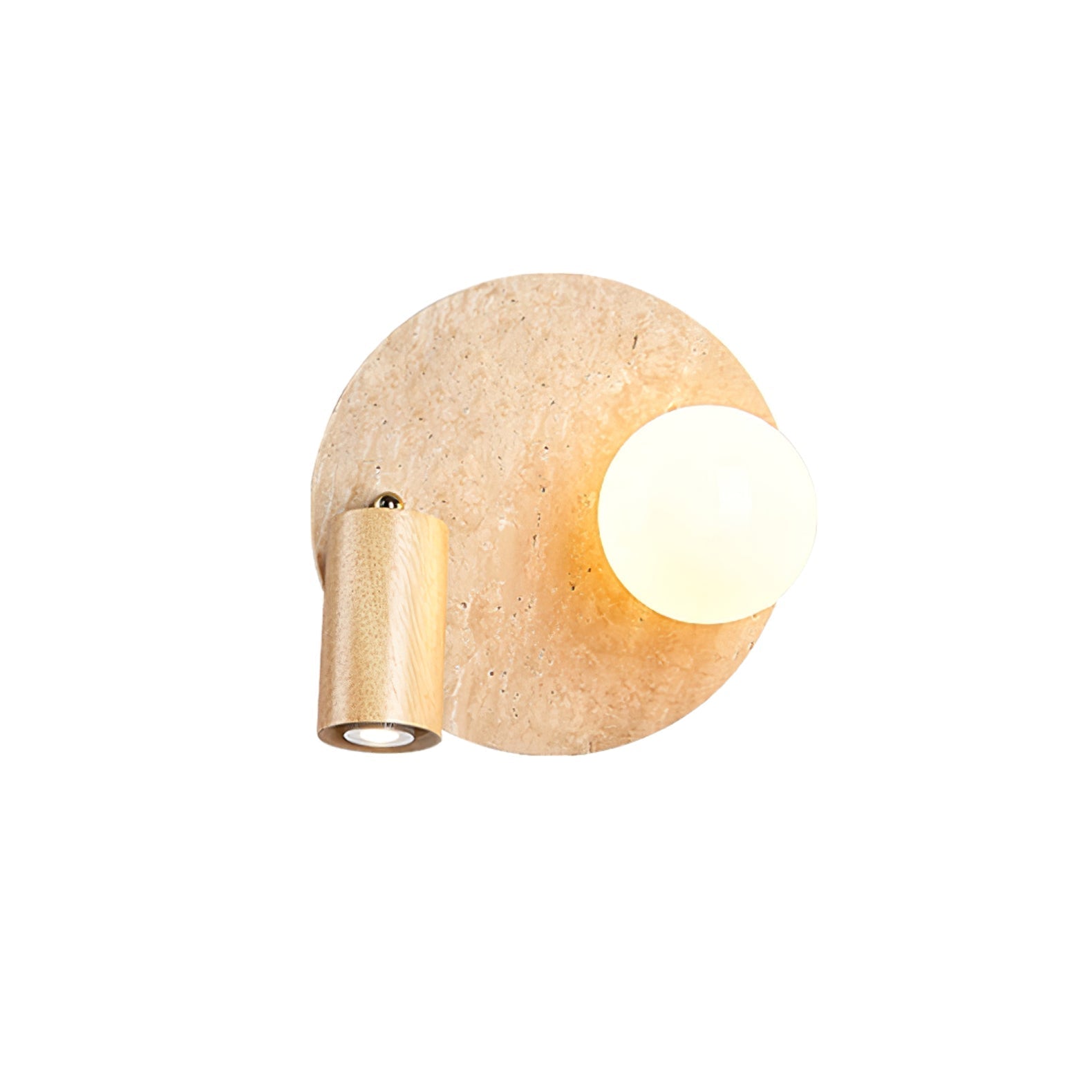 Armara Travertine Disc Wall Light