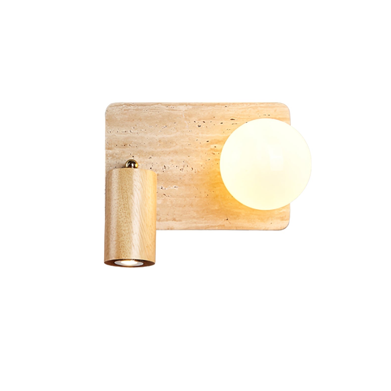 Armara Travertine Disc Wall Light