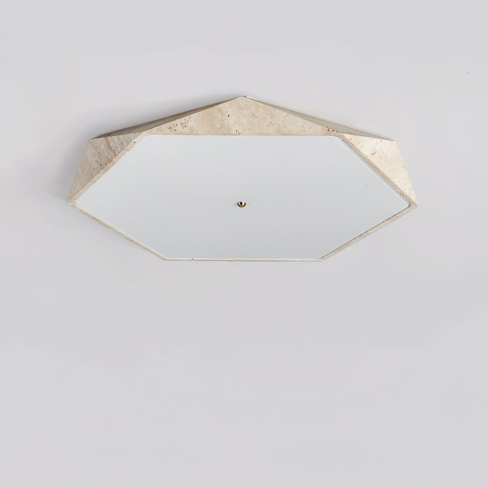 Hexagonal Travertine Ceiling Light