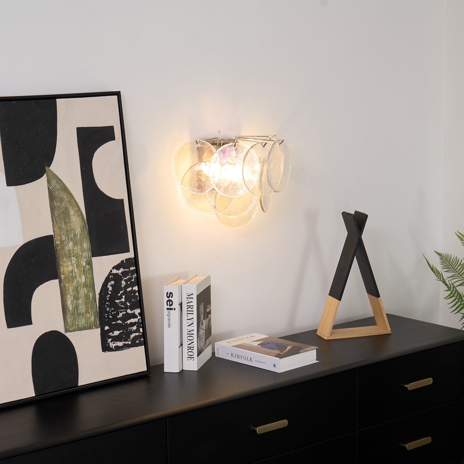 Aurora Wall Lamp Murano Glass Disc Artistic - Letslighting