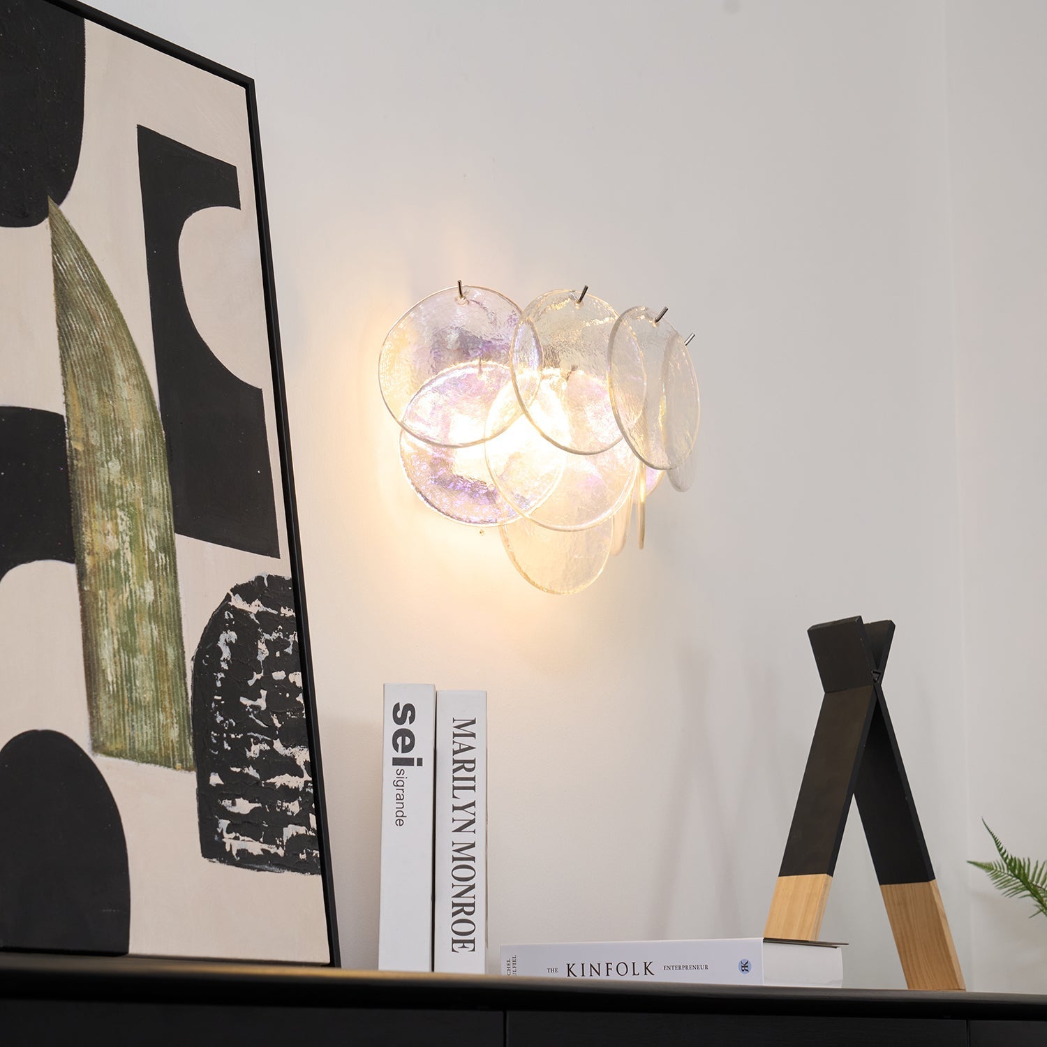 Aurora Wall Lamp Murano Glass Disc Artistic - Letslighting
