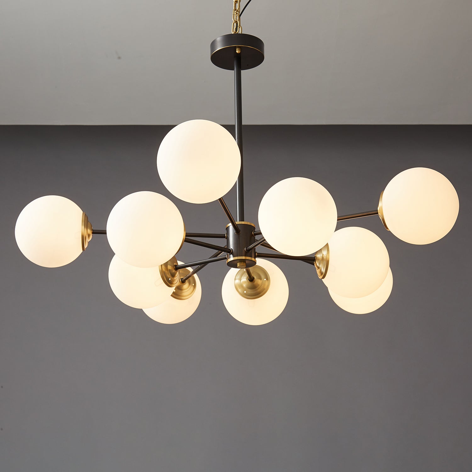 Catalos Modern Premium Orb Brass Glass Chandelier - Letslighting