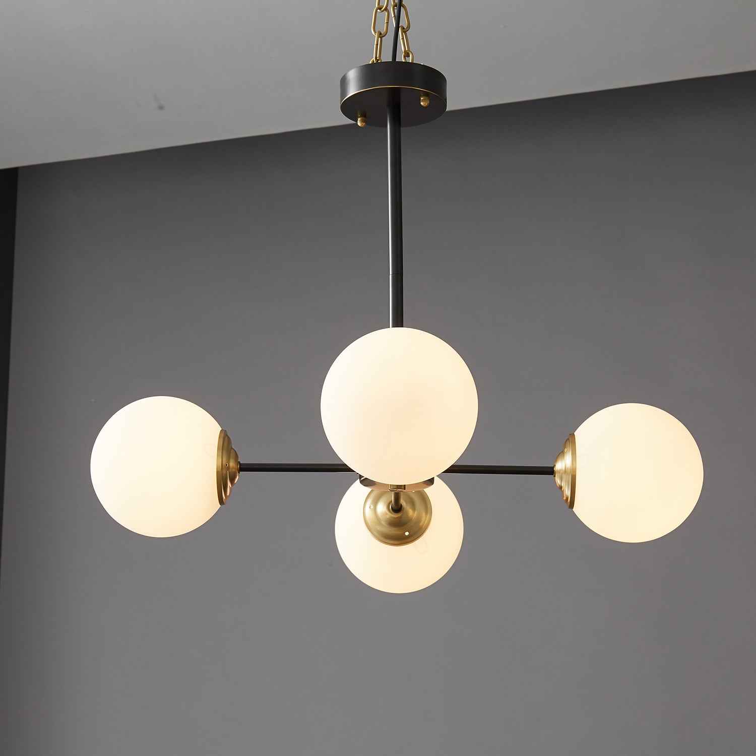 Catalos Modern Premium Orb Brass Glass Chandelier - Letslighting
