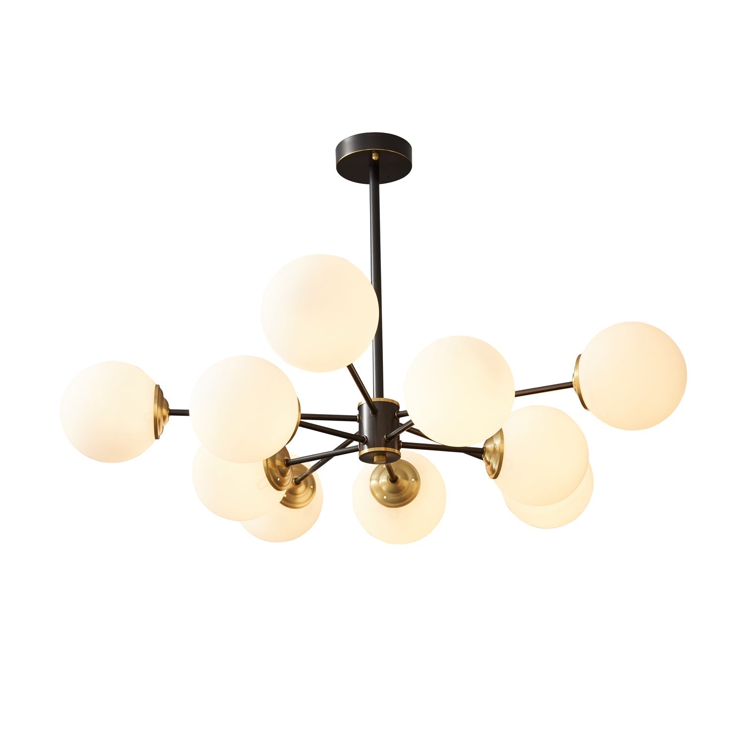 Catalos Modern Premium Orb Brass Glass Chandelier - Letslighting