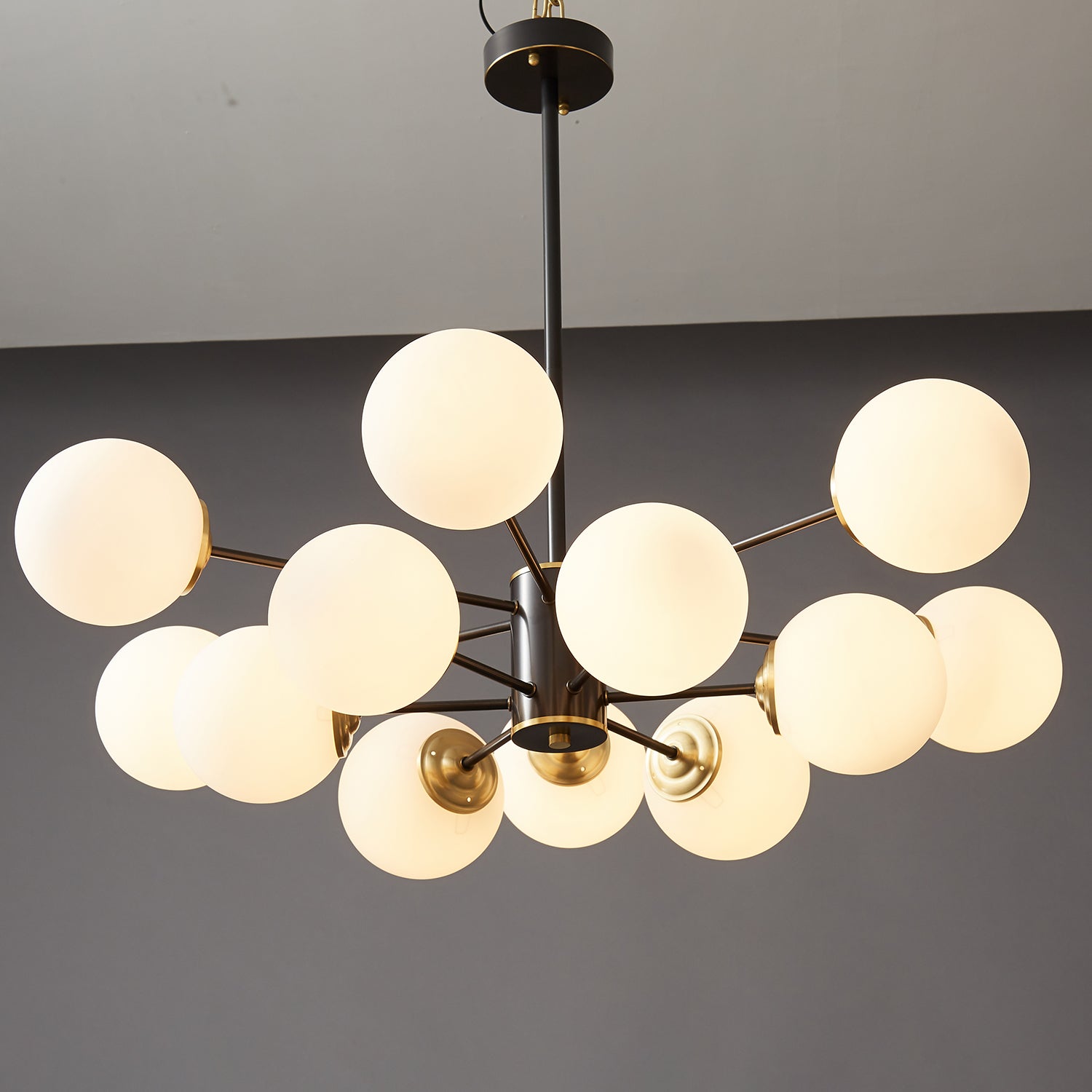 Catalos Modern Premium Orb Brass Glass Chandelier - Letslighting