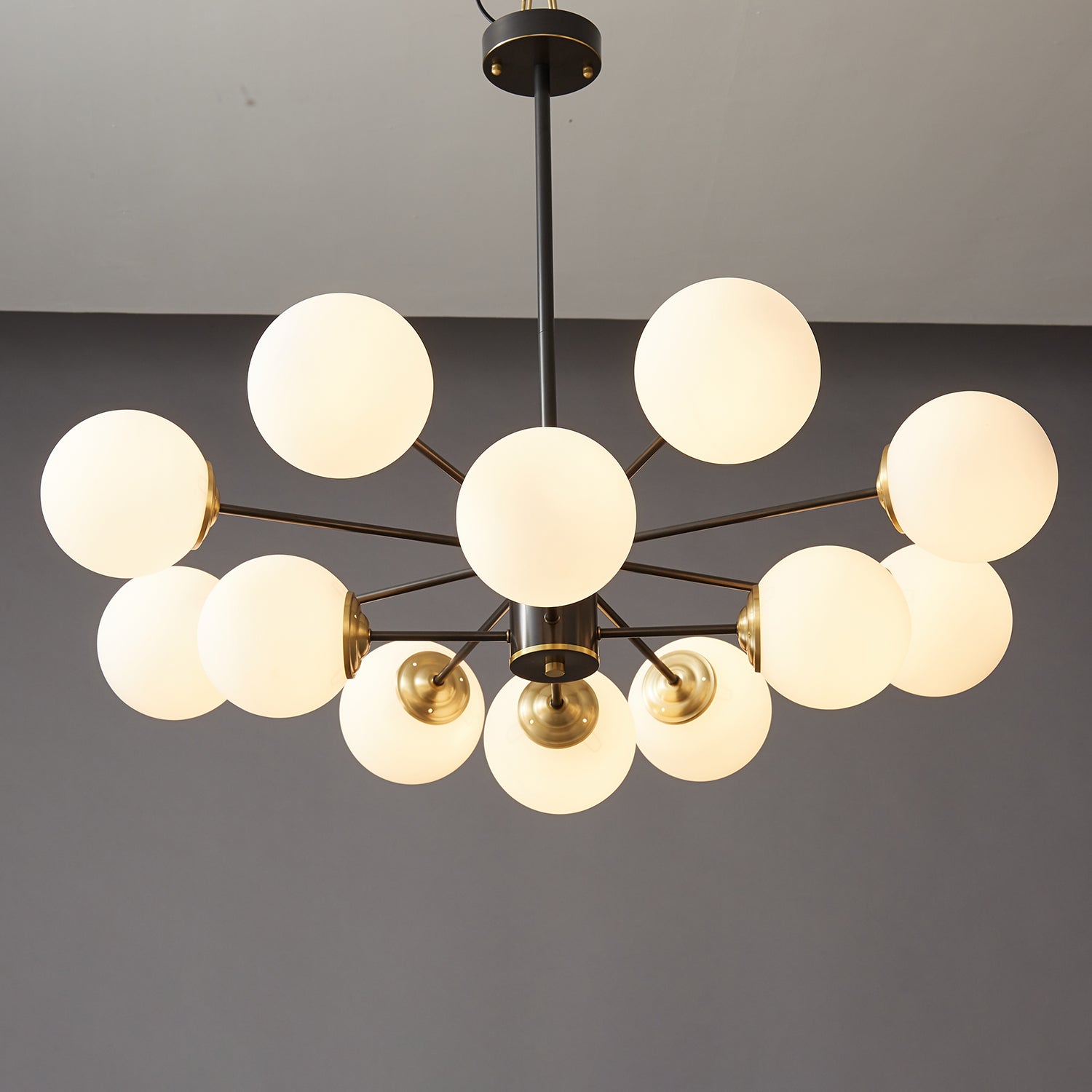 Catalos Modern Premium Orb Brass Glass Chandelier - Letslighting