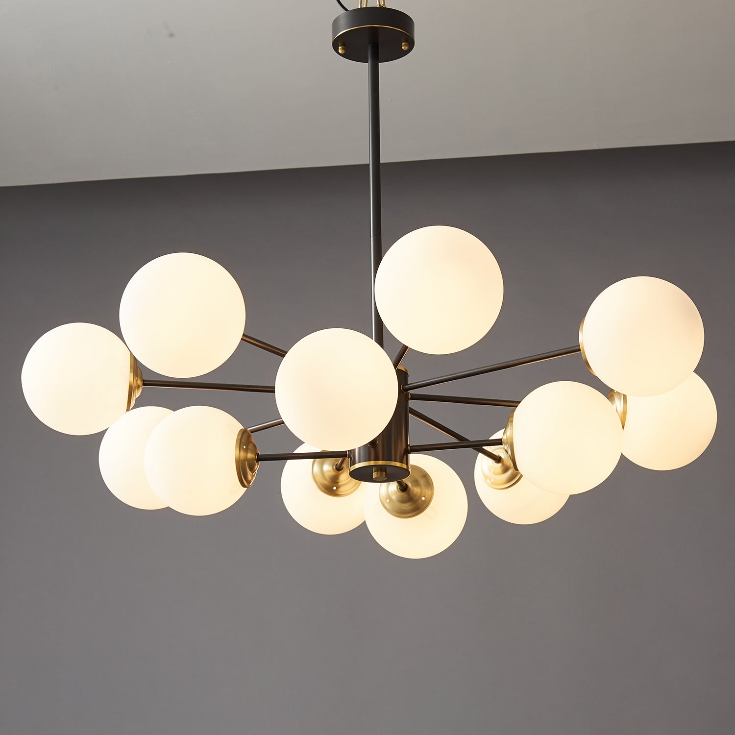 Catalos Modern Premium Orb Brass Glass Chandelier - Letslighting