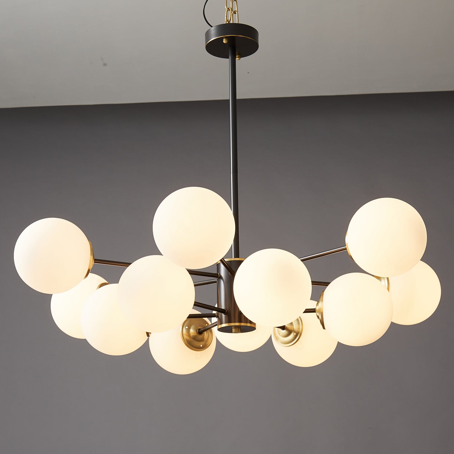 Catalos Modern Premium Orb Brass Glass Chandelier - Letslighting