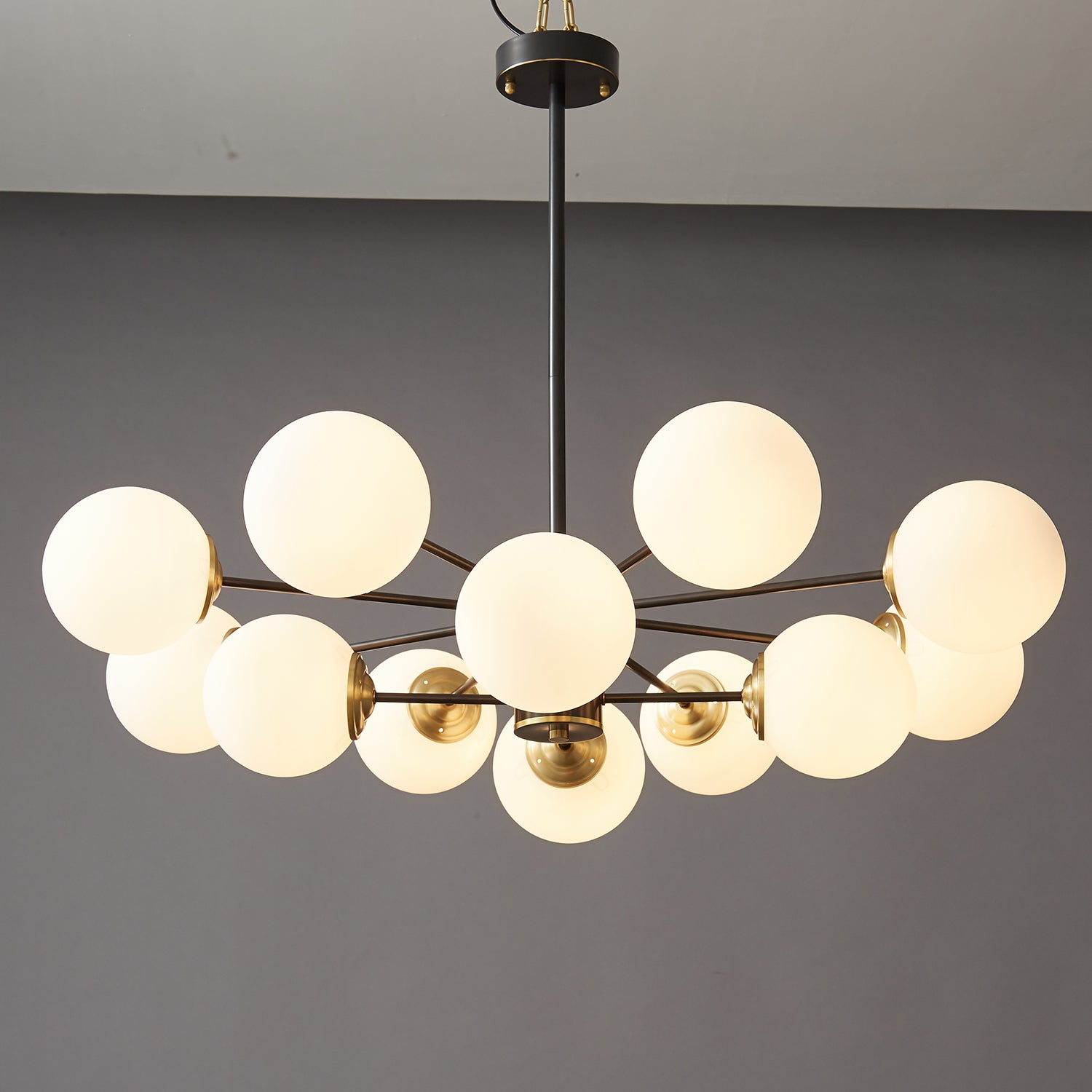 Catalos Modern Premium Orb Brass Glass Chandelier - Letslighting