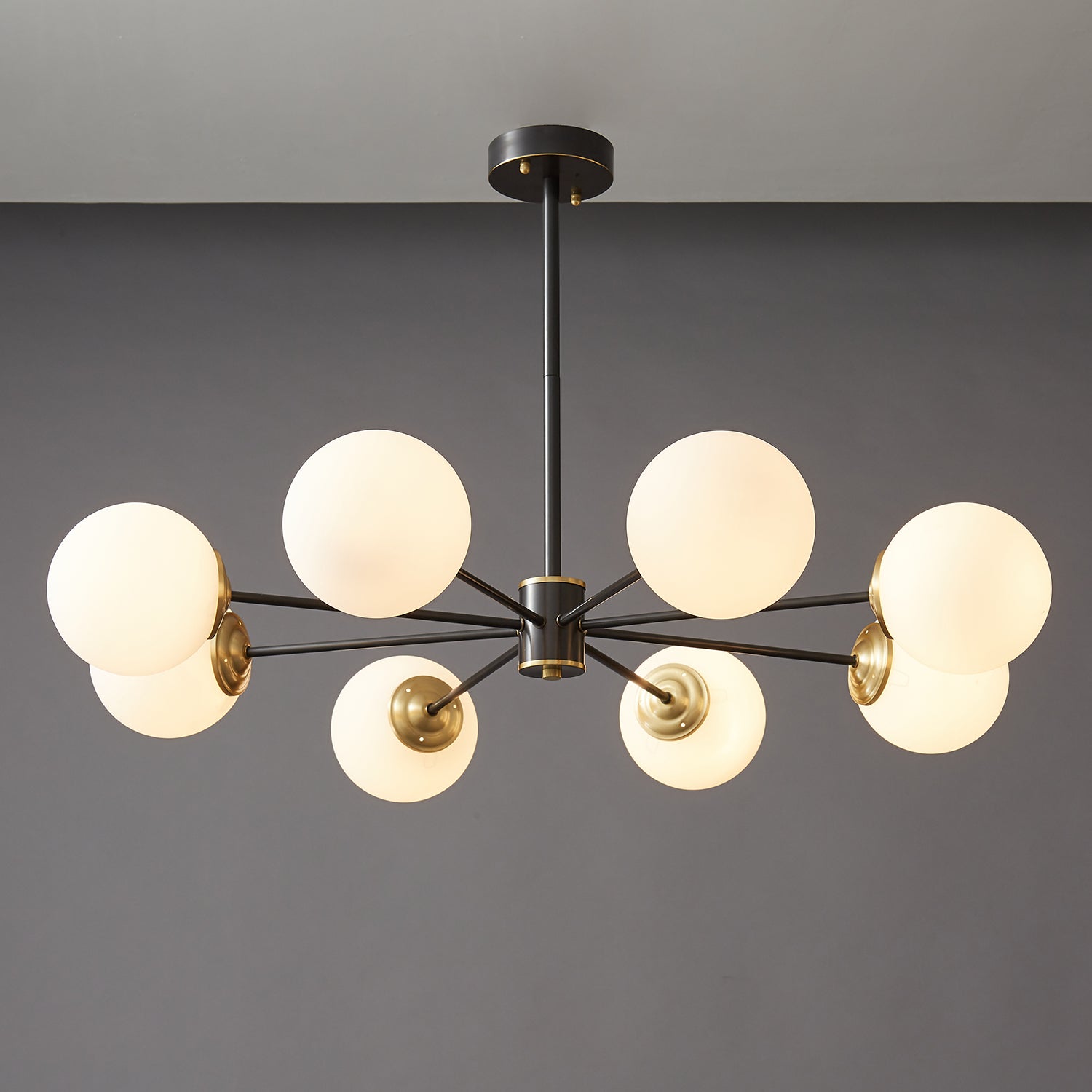 Catalos Modern Premium Orb Brass Glass Chandelier - Letslighting