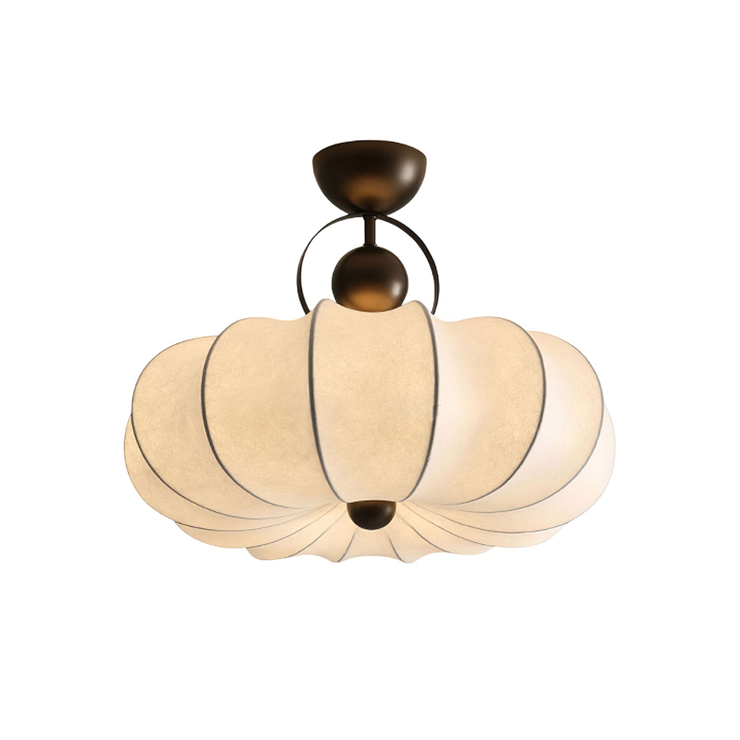Yunshui Petal Fabric Bronze Pendant Light - Letslighting