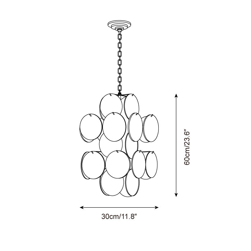 Luniva Pendant Lamp Rosy Glass Clusters - Letslighting