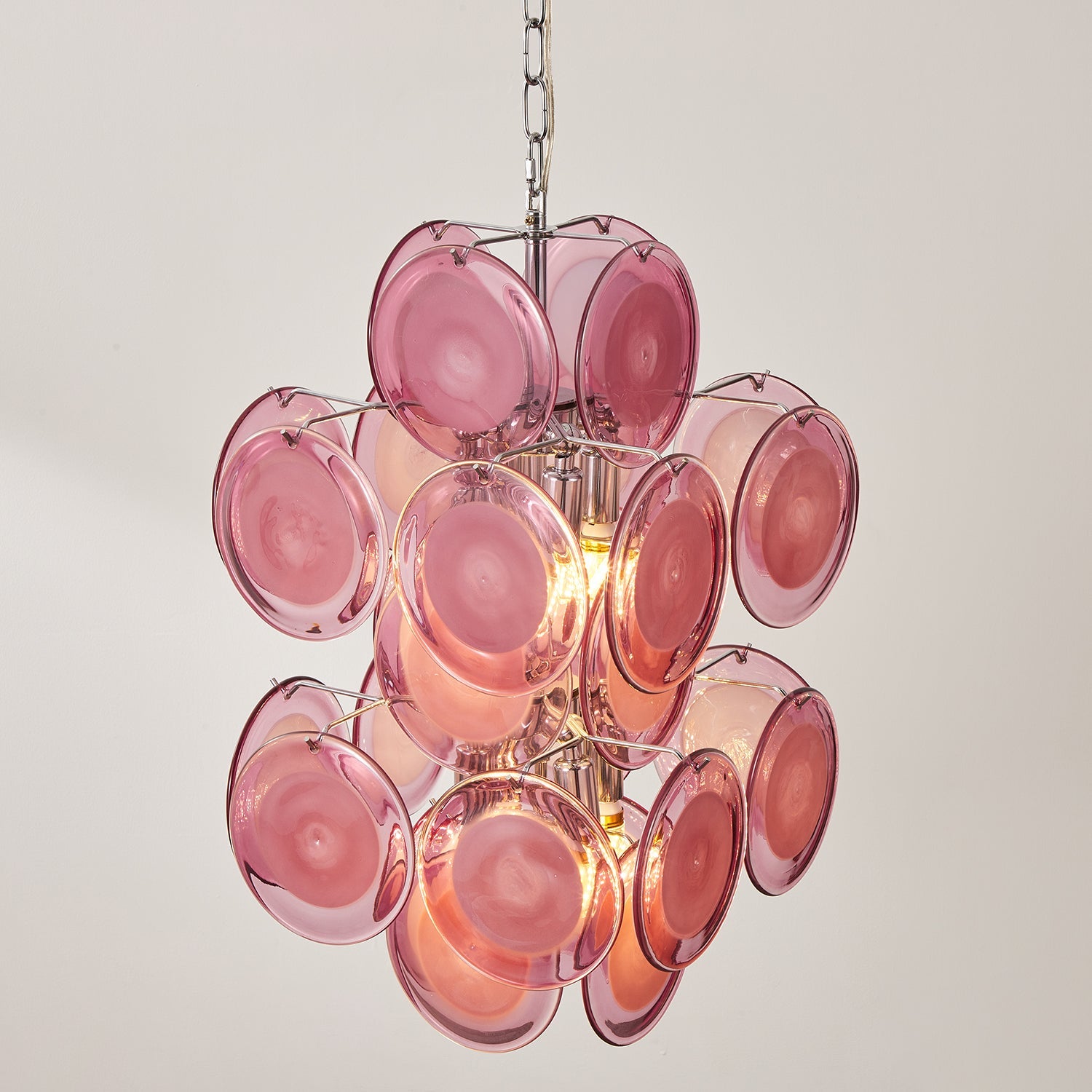 Luniva Pendant Lamp Rosy Glass Clusters - Letslighting