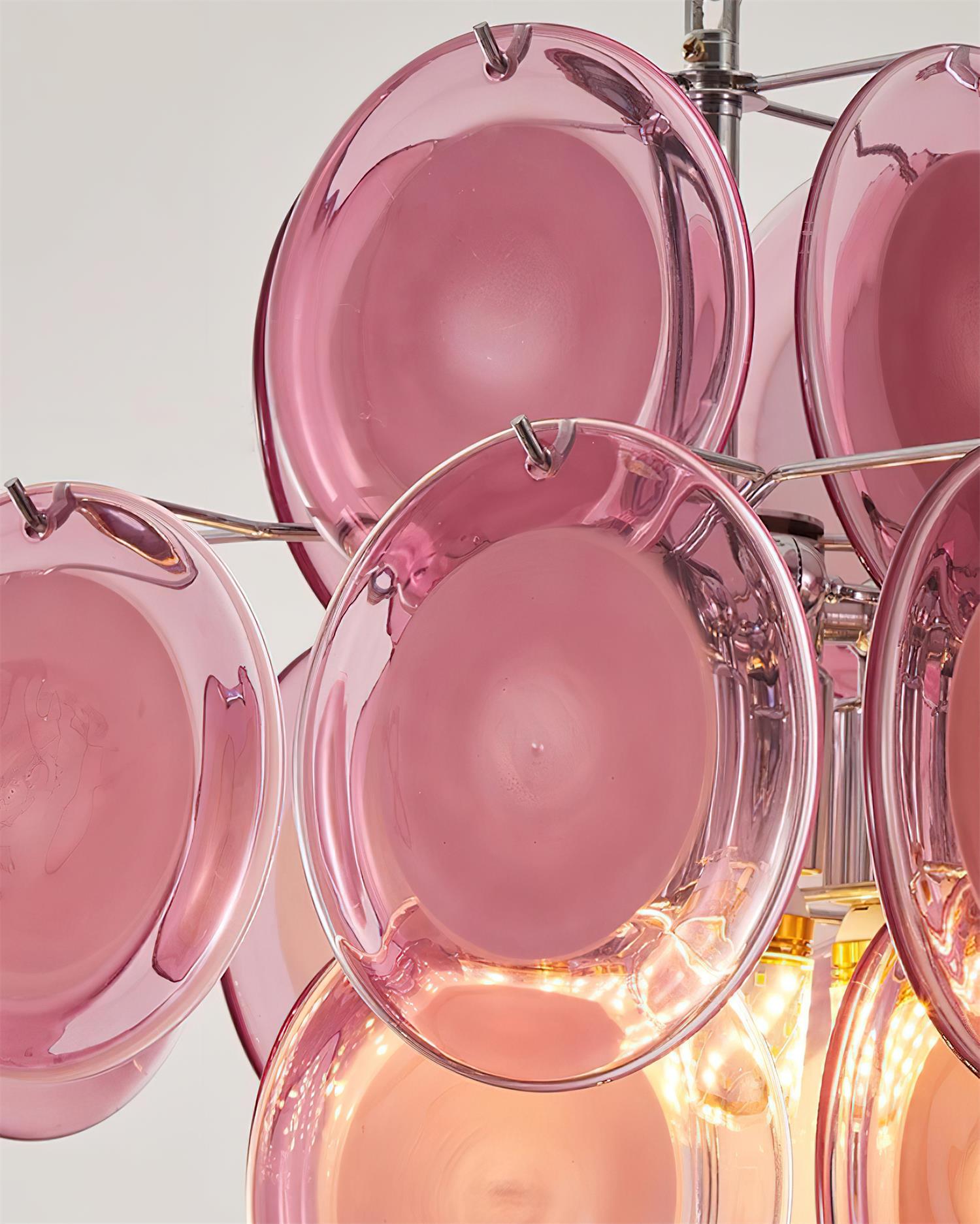 Luniva Pendant Lamp Rosy Glass Clusters - Letslighting