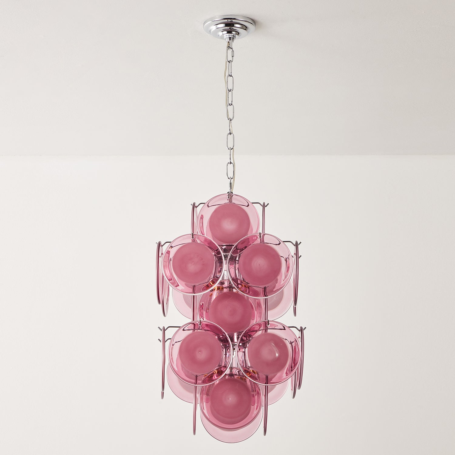 Luniva Pendant Lamp Rosy Glass Clusters - Letslighting