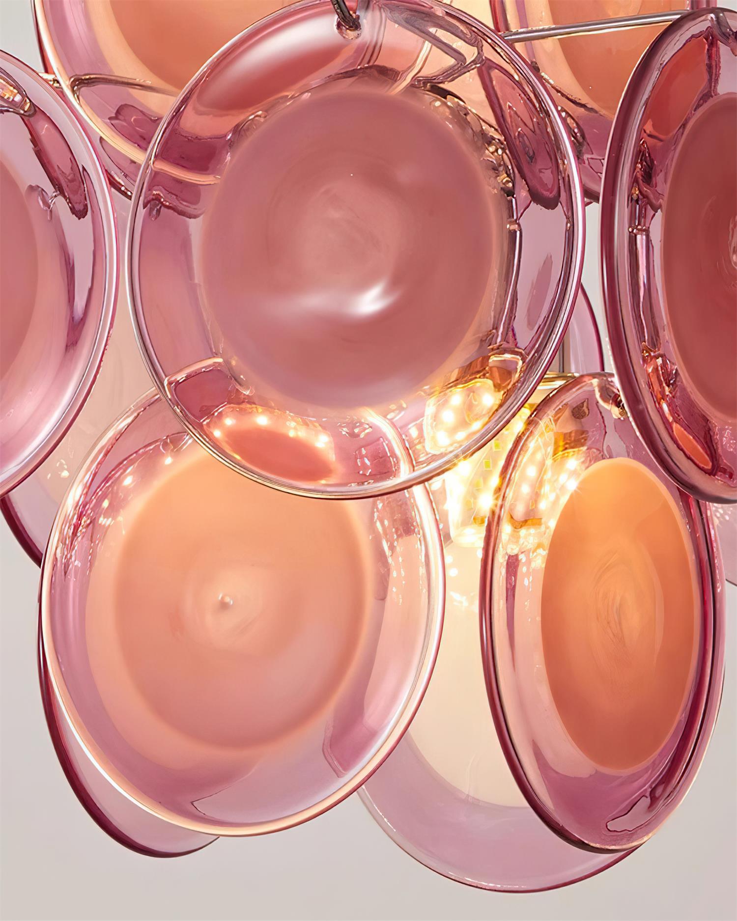 Luniva Pendant Lamp Rosy Glass Clusters - Letslighting