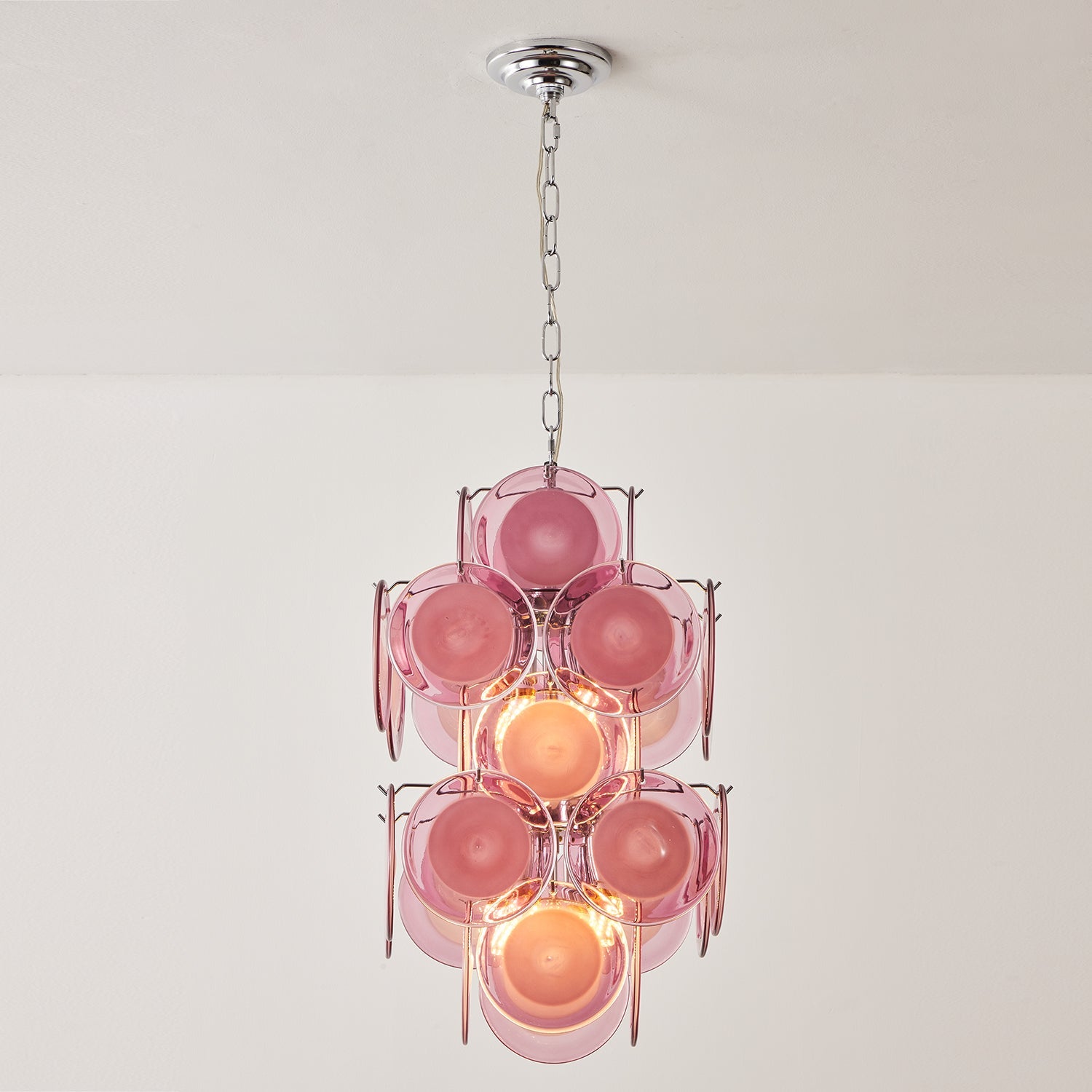 Luniva Pendant Lamp Rosy Glass Clusters - Letslighting