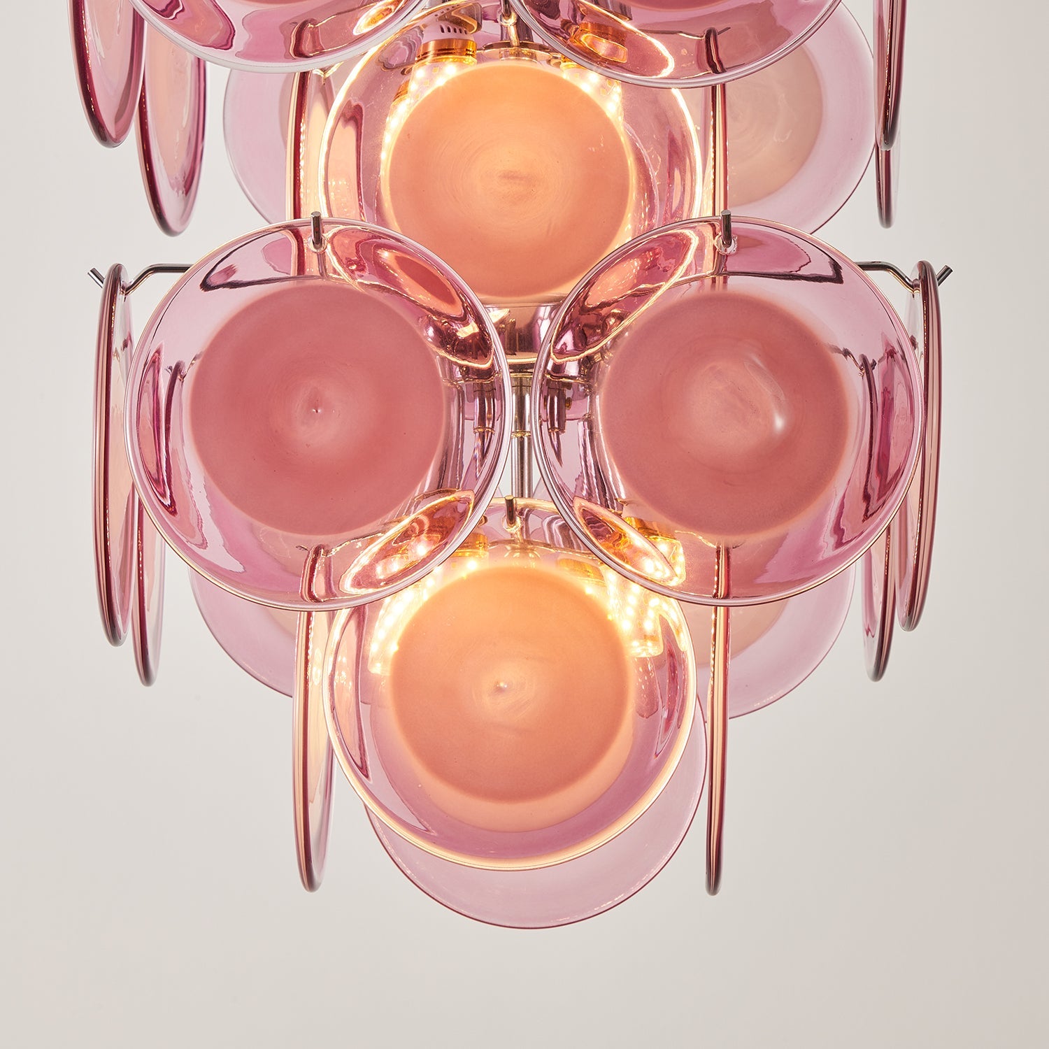 Luniva Pendant Lamp Rosy Glass Clusters - Letslighting