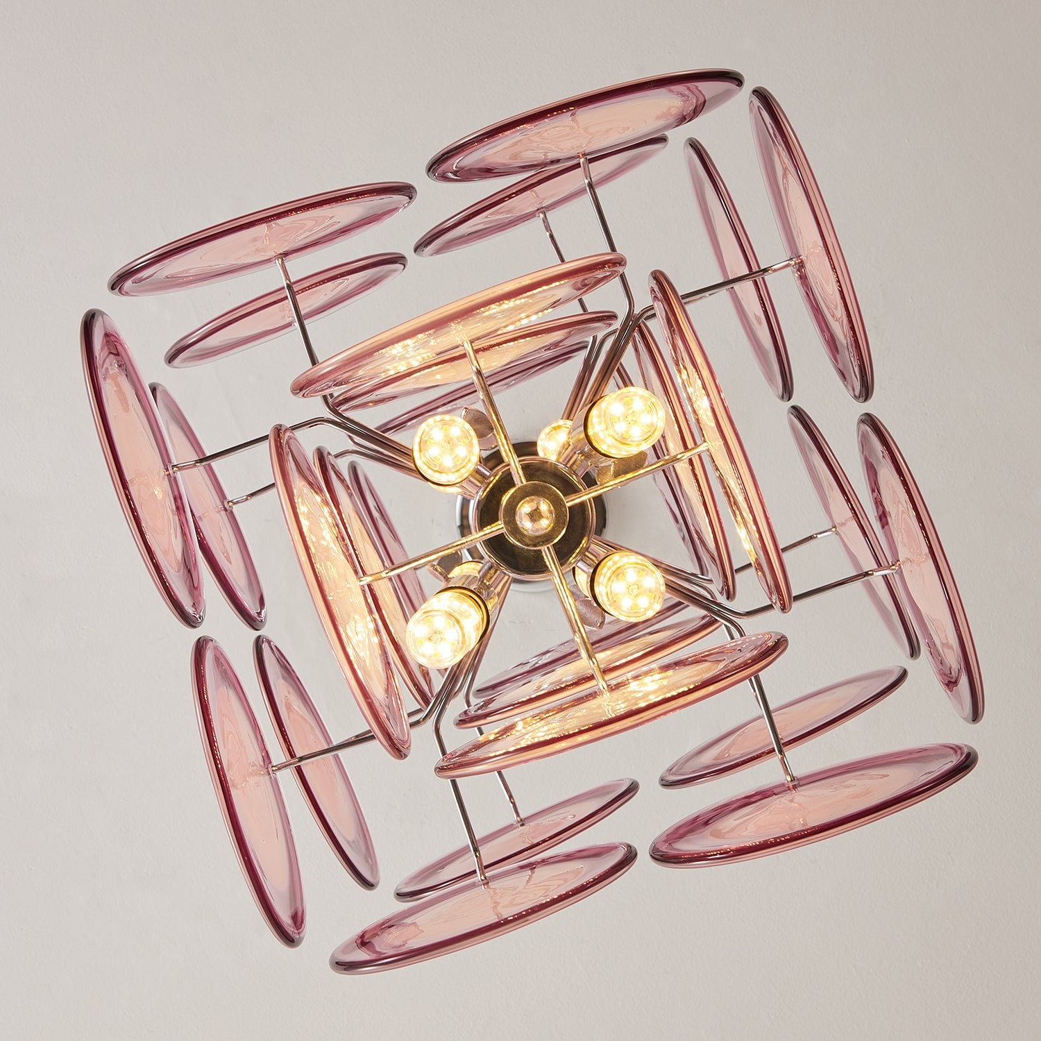 Luniva Pendant Lamp Rosy Glass Clusters - Letslighting