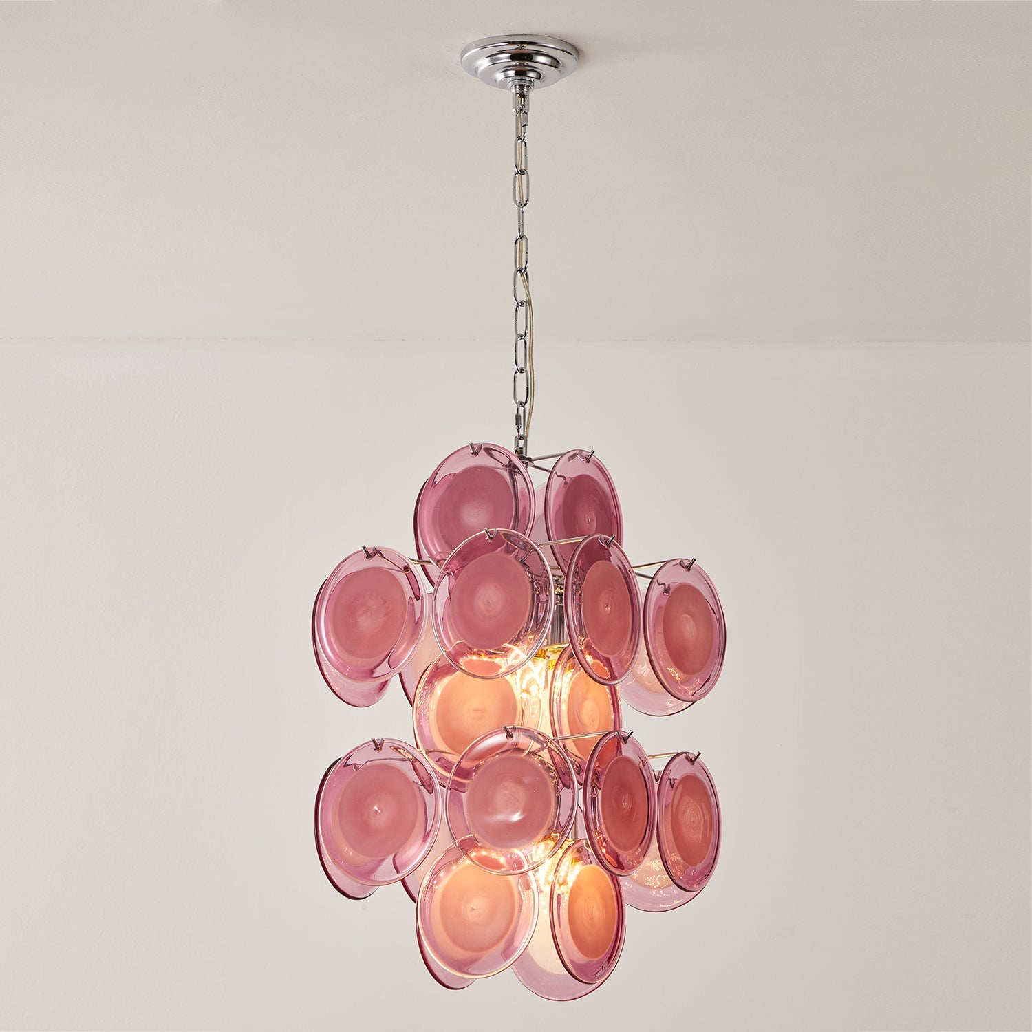 Luniva Pendant Lamp Rosy Glass Clusters - Letslighting