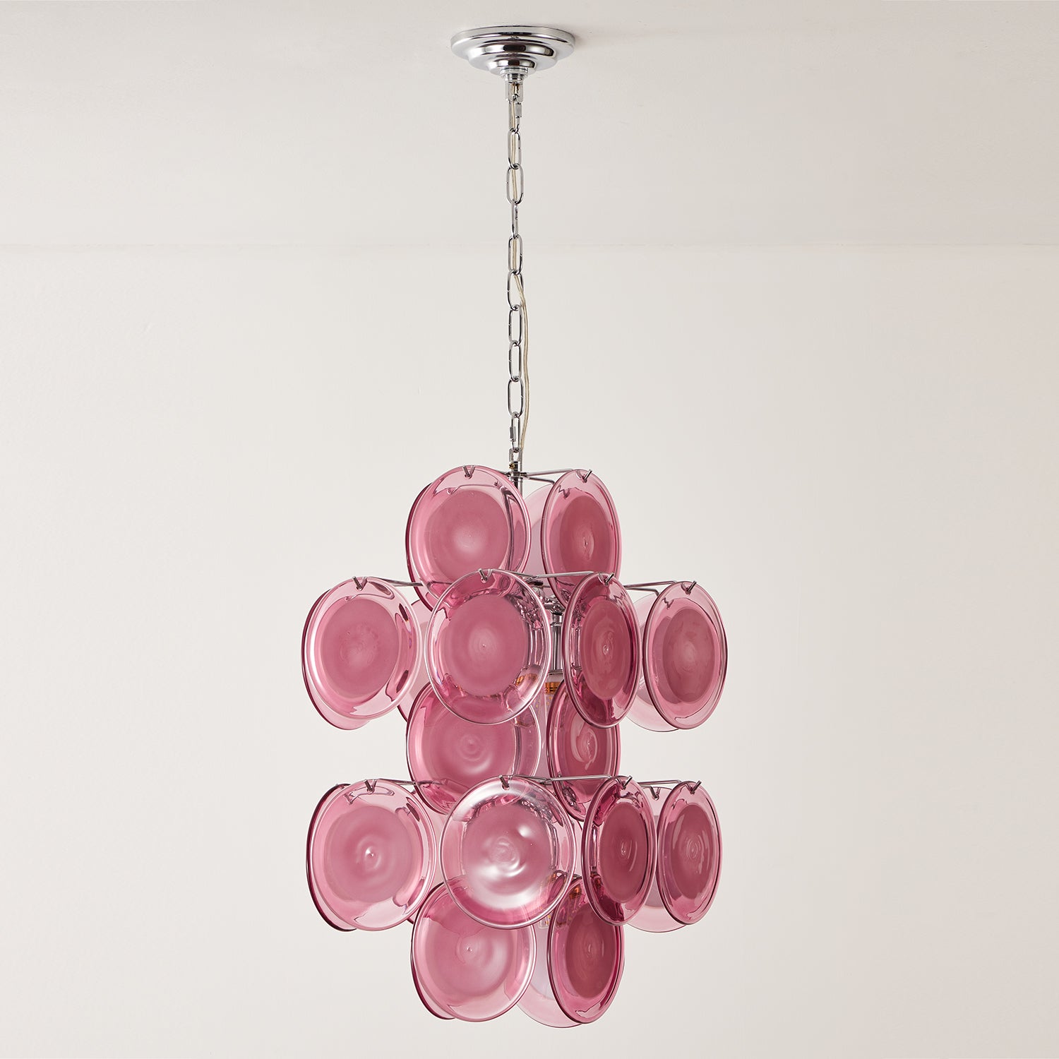 Luniva Pendant Lamp Rosy Glass Clusters - Letslighting