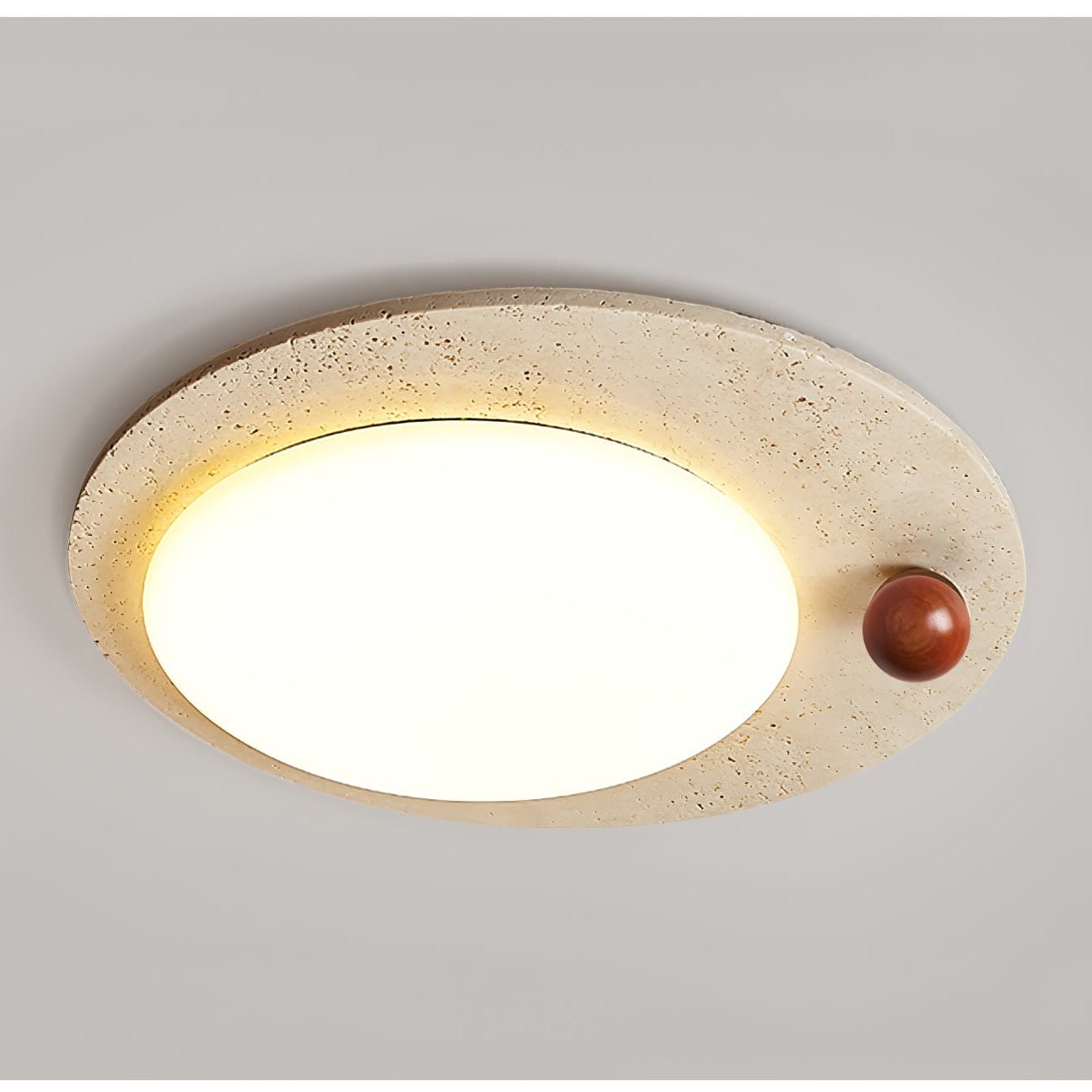 Circular Travertine Ceiling Light