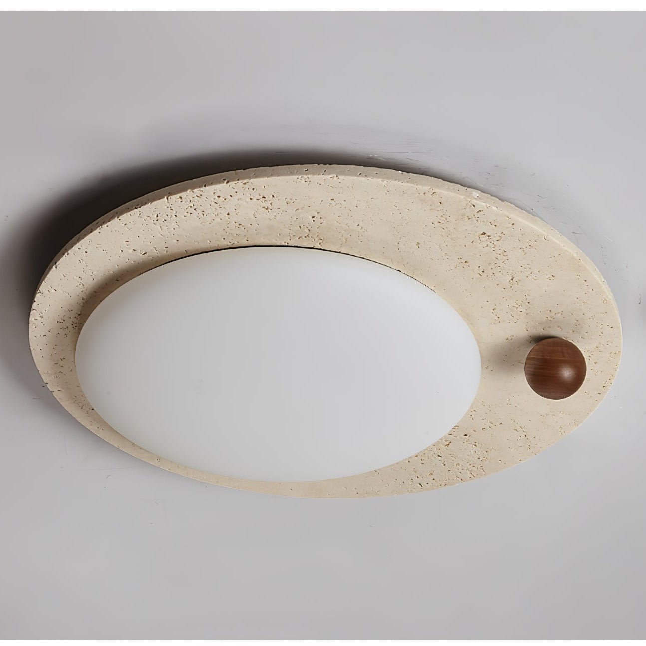 Circular Travertine Ceiling Light