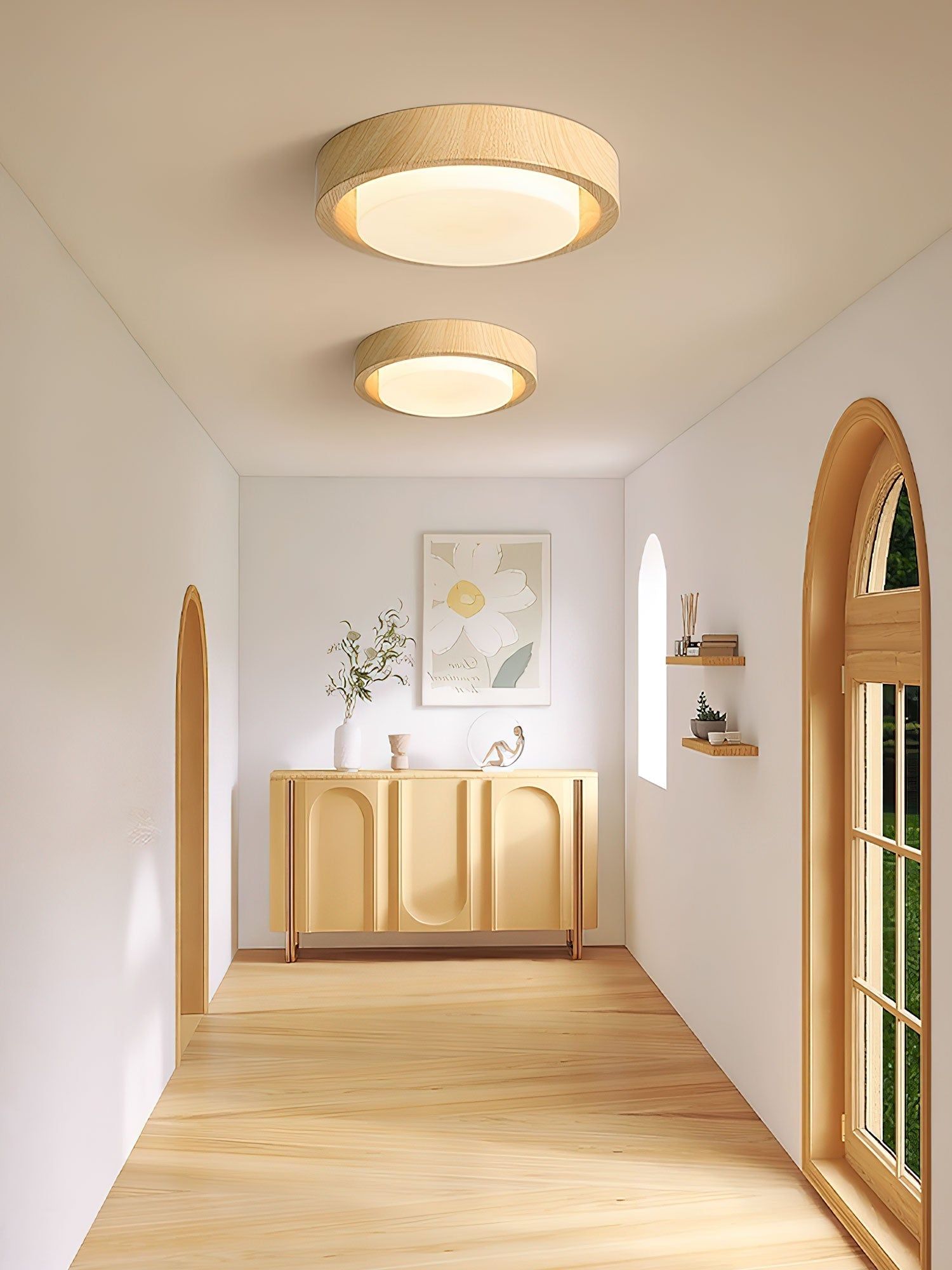 Daniel Minimalist Wood Ceiling Light - Letslighting