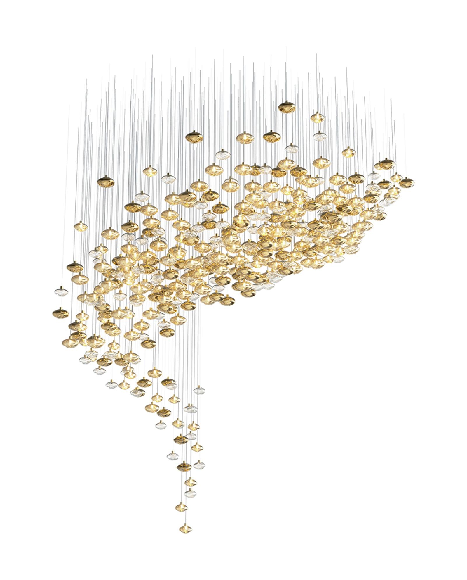 Elmarel Flowing Crystal Chandelier Stair Case - Letslighting