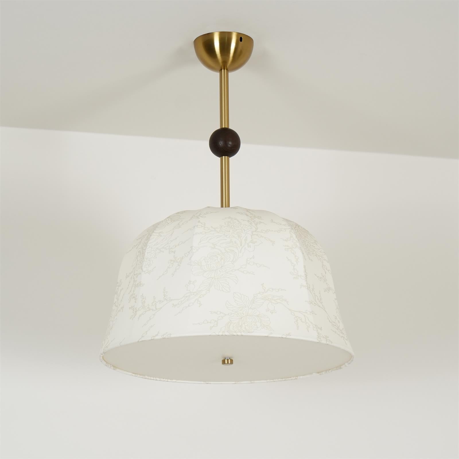 Ceiling Light in Fabric, and Wood for Warm Interiors Elegant - Letslighting