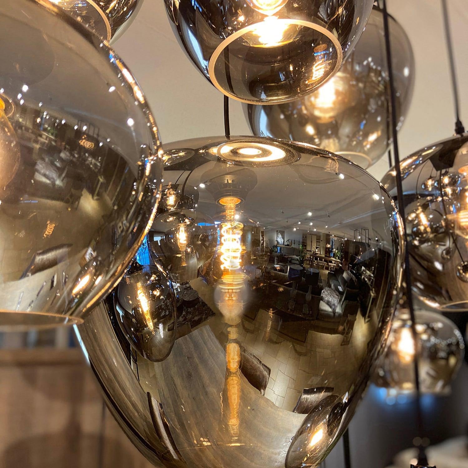 Valentina Minimalist Bottle Glass Pendant Light Smoke Gray - Letslighting