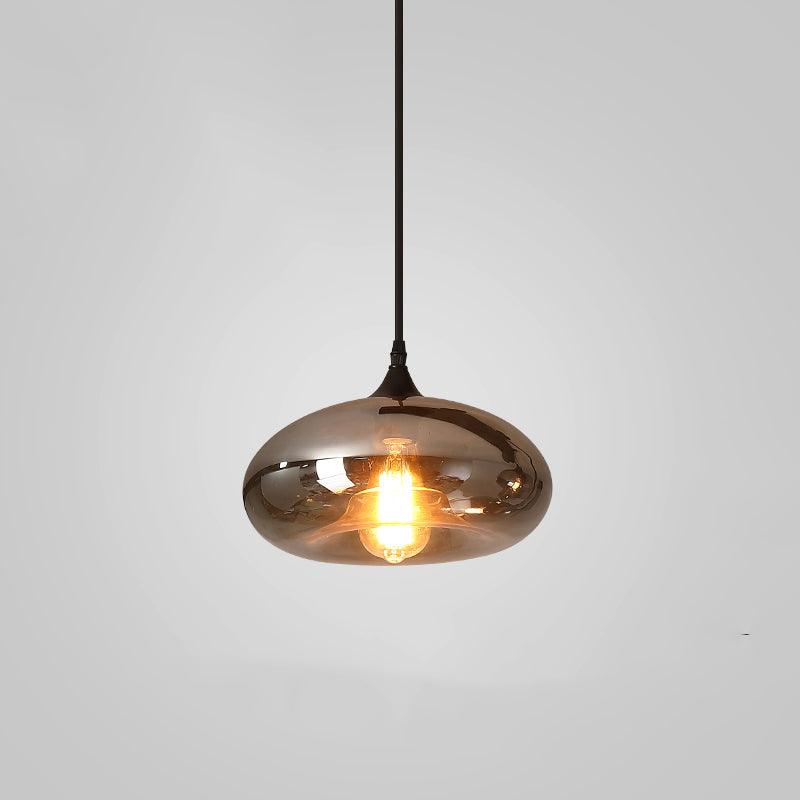 Valentina Minimalist Bottle Glass Pendant Light Smoke Gray - Letslighting