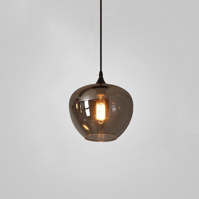 Valentina Minimalist Bottle Glass Pendant Light Smoke Gray - Letslighting