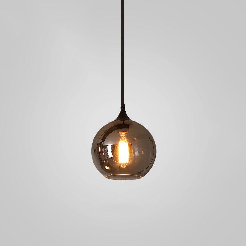 Valentina Minimalist Bottle Glass Pendant Light Smoke Gray - Letslighting