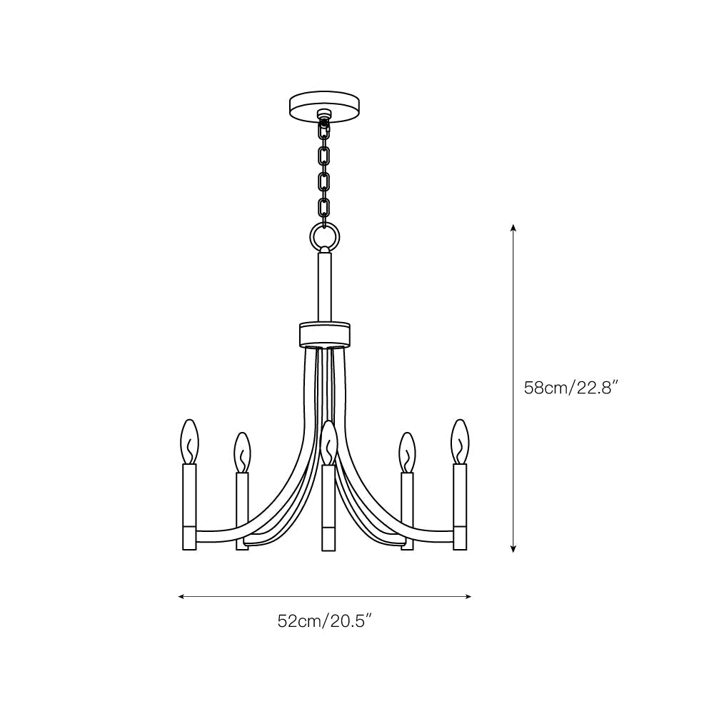 Ceshaora Vintage Industrial Brass Chandelier - Letslighting