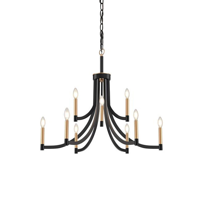 Ceshaora Vintage Industrial Brass Chandelier - Letslighting