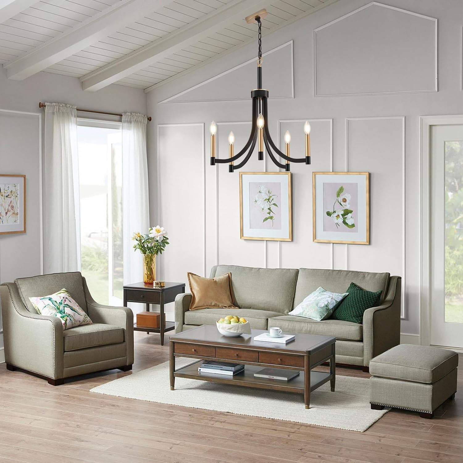 Ceshaora Vintage Industrial Brass Chandelier - Letslighting