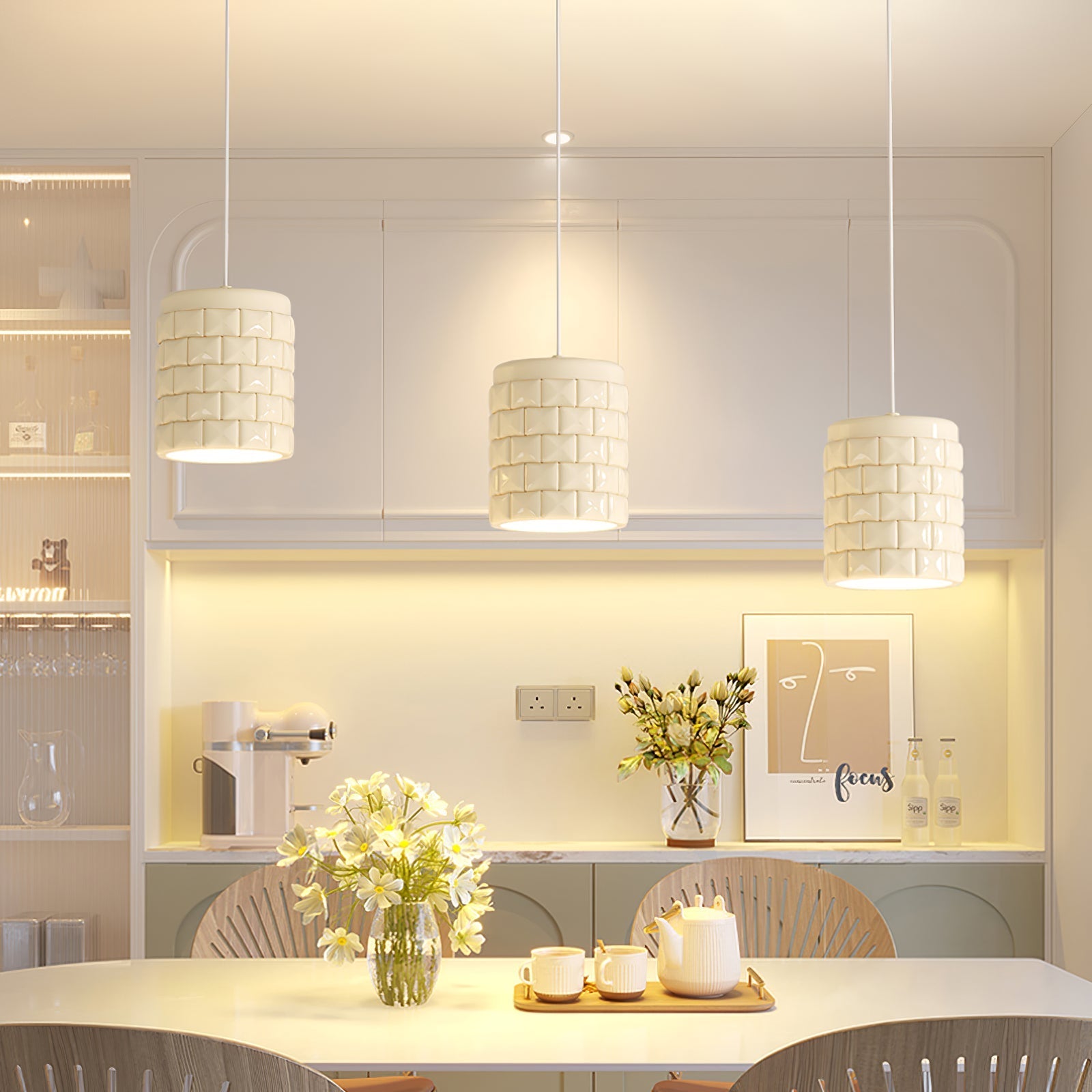 Vadoror Modern Minimalist Girl Resin Pendant Lamp - Letslighting
