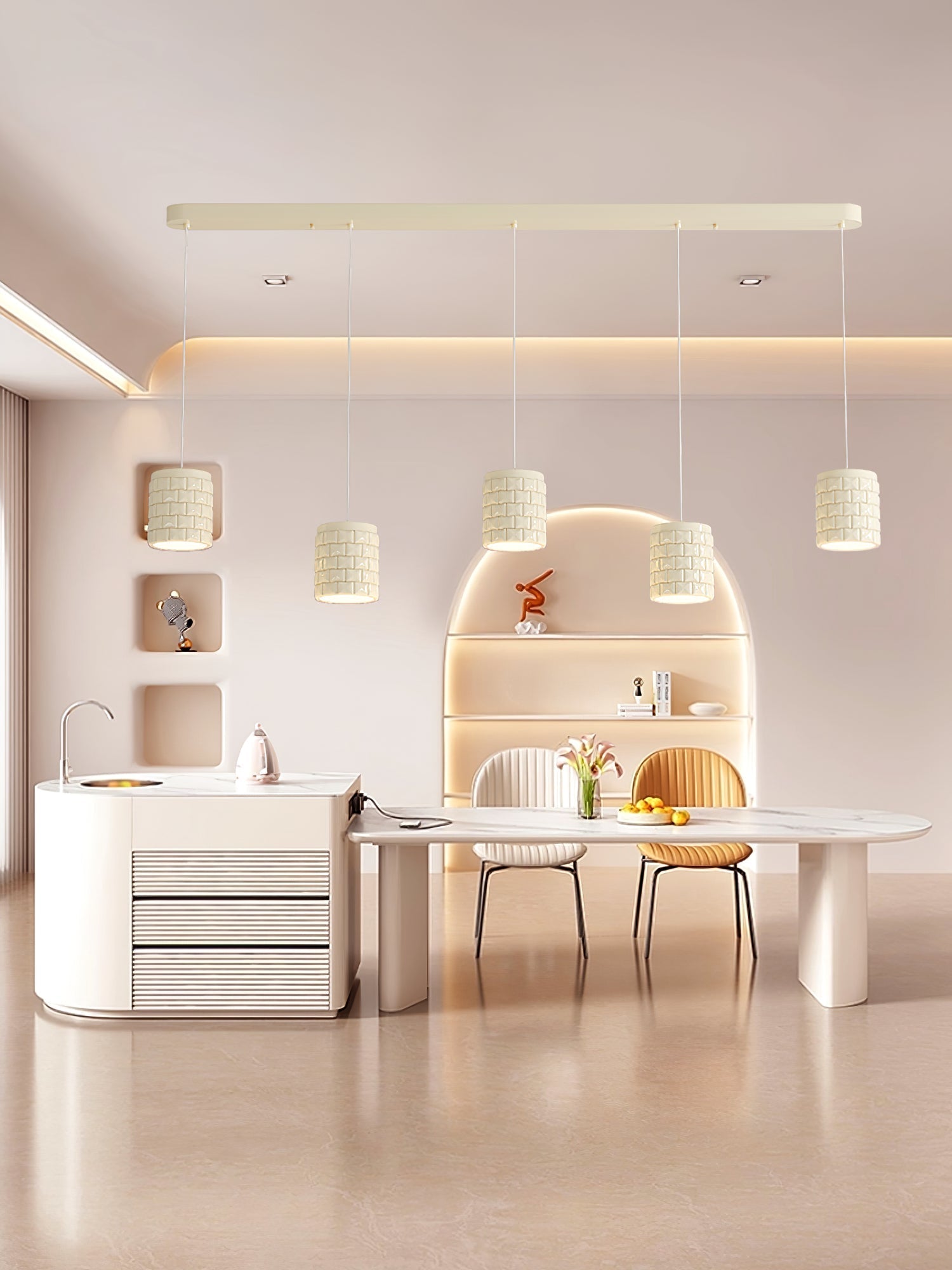 Vadoror Modern Minimalist Girl Resin Pendant Lamp - Letslighting