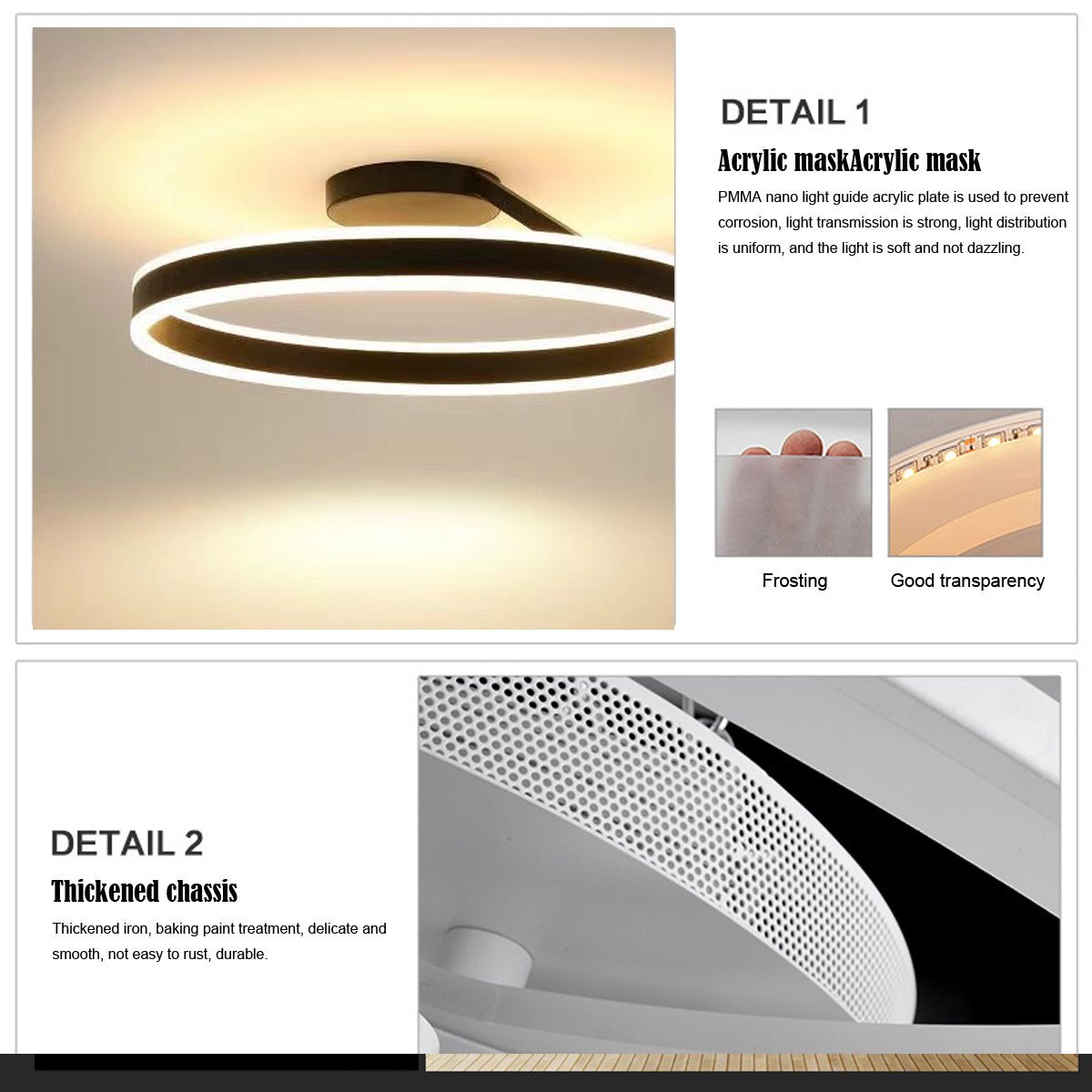Arisha Modern Circle Flush Mount Ceiling Light Bedroom
