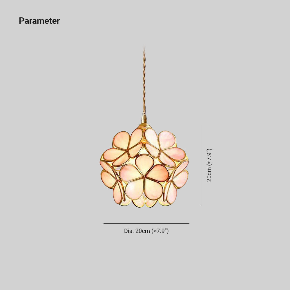 Lustra Pendant Lamp Glass Petal Shaped Kitchen