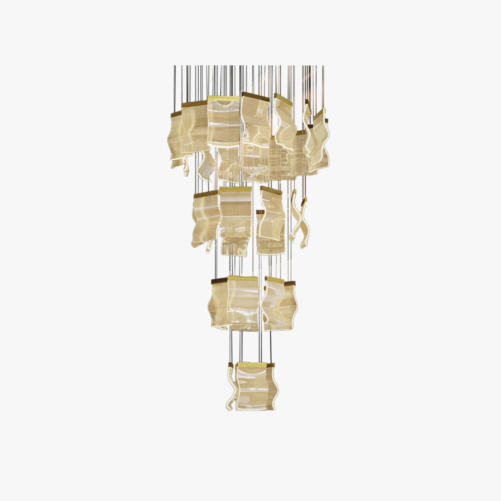 Kristy Industrial Chandelier Acrylic Metal Bedroom Living Room